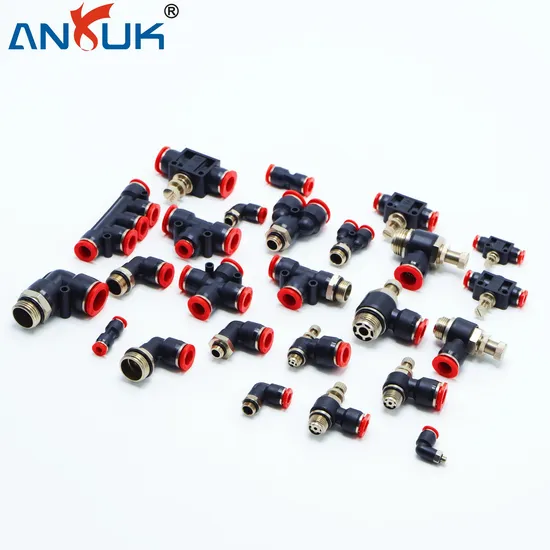 Plastic Metal Pneumatic Fitting for Pneumatic Cylinders Pneumatic Pipe Connector Quick Disconnect Pneumatic Connector 3 Tube